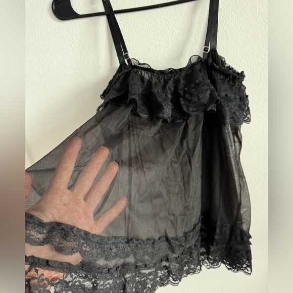 Victorias secret black babydoll size S - Picture 5 of 6